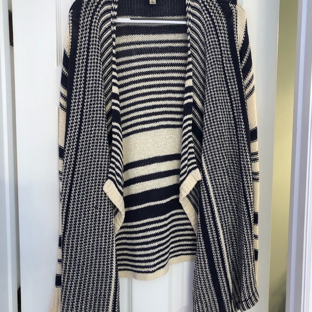 Blue and White Cardigan